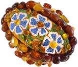 Сувенир «Писанка» инкрустированная янтарем