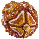 Сувенир «Писанка» инкрустированная янтарем