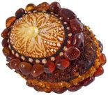 Сувенир «Писанка» инкрустированная янтарем