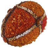 Сувенир «Писанка» инкрустированная янтарем