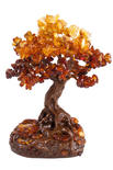 Декоративное дерево из янтаря