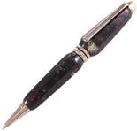 Граненая шариковая ручка с темным янтарем