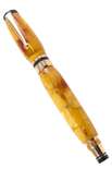 Перьевая ручка из янтарных пластин