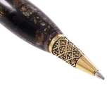 Шариковая ручка из темного янтаря с более выпуклой поверхностью