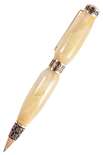 Шариковая ручка из янтаря с фурнитурой «Этно»