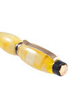 Шариковая ручка со светлого янтаря с контрастными вставками