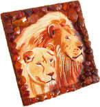 Сувенірний магніт «Лев і левиця»