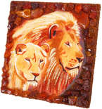 Сувенірний магніт «Лев і левиця»