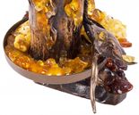 Подсвечник с янтарными розами