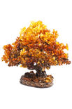 Дерево-бонсай с янтарными камнями