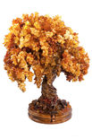 Дерево-бонсай с янтарными камнями
