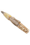 Янтарная шариковая ручка с резбленным рогом оленя «Эстет»