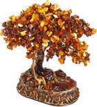 Бурштинове дерево-бонсай з декоративною підставкою