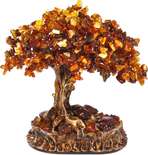 Бурштинове дерево-бонсай з декоративною підставкою