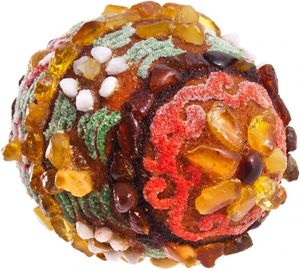 Сувенир «Писанка» инкрустированная янтарем