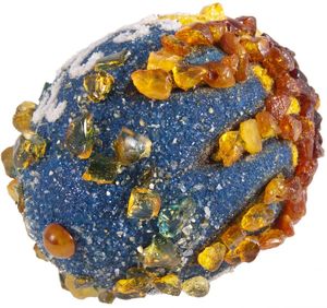 Сувенир «Писанка» инкрустированная янтарем