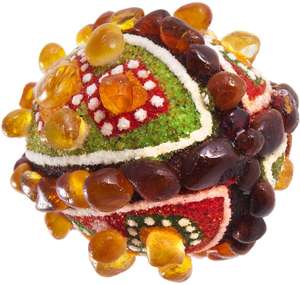 Сувенир «Писанка» инкрустированная янтарем