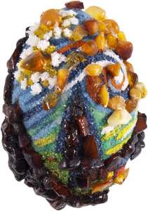 Сувенир «Писанка» инкрустированная янтарем