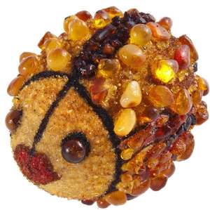 Сувенир «Писанка» инкрустированная янтарем