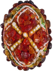 Сувенір «Писанка» інкрустована бурштином