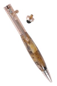 Шариковая ручка-стилус из янтаря «Омега»