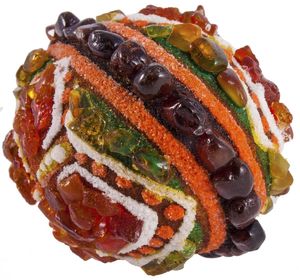 Сувенир «Писанка» инкрустированная янтарем