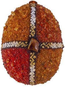 Сувенир «Писанка» инкрустированная янтарем