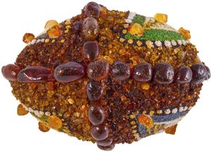 Сувенир «Писанка» инкрустированная янтарем