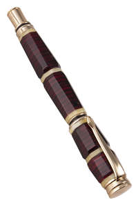 Граненая перьевая ручка из янтаря «Атташе»