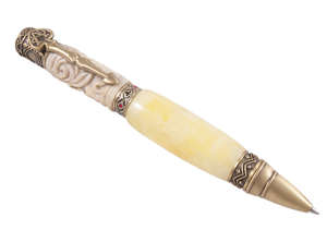 Ручка с резбленным рогом косули