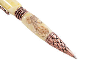 Ручка з різьбленим рогом козулі «Дракон»