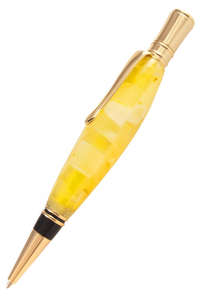 Кулькова ручка зі світлого бурштину «Еліт»