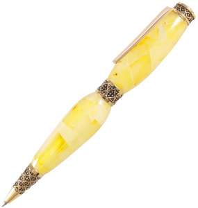 Шариковая ручка со светлым янтарем