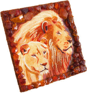 Сувенирный магнит «Лев и львица»