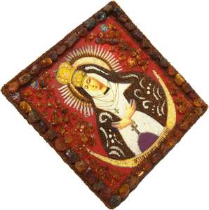 Сувенирный магнит-оберег «Остробрамская икона Божией Матери»