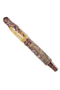 Ручка с резбленным рогом оленя «Дракон»