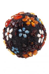 Сувенир «Писанка» инкрустированная янтарем