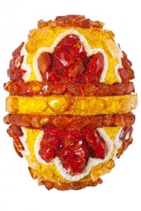 Сувенір «Писанка» інкрустована бурштином