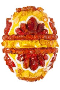 Сувенір «Писанка» інкрустована бурштином