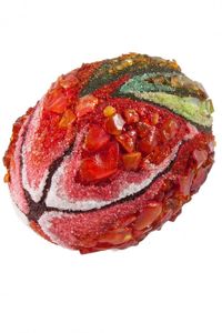 Сувенир «Писанка» инкрустированная янтарем