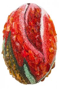 Сувенир «Писанка» инкрустированная янтарем