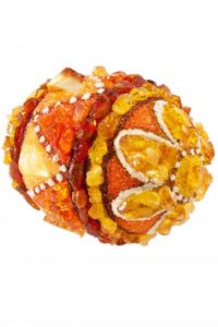 Сувенир «Писанка» инкрустированная янтарем