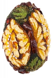 Сувенир «Писанка» инкрустированная янтарем