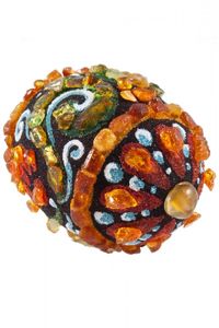 Сувенір «Писанка» інкрустована бурштином