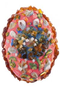 Сувенир «Писанка» инкрустированная янтарем