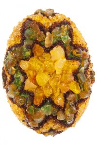 Сувенір «Писанка» інкрустована бурштином