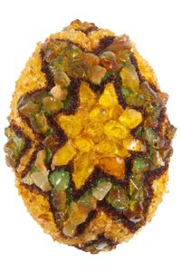 Сувенір «Писанка» інкрустована бурштином