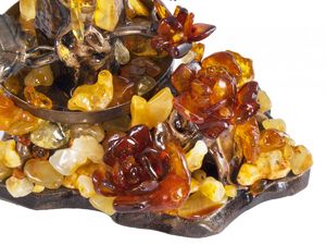 Подсвечник с янтарем «Уютный дом»