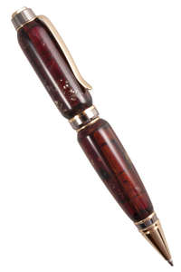 Янтарная шариковая ручка с фурнитурой «Элегия»
