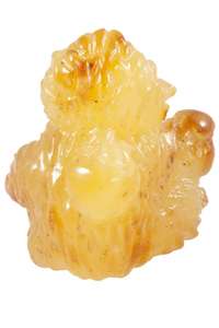 Янтарная статуэтка «Ежик с яблоками»